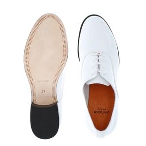 White Patent Leather Oxfords